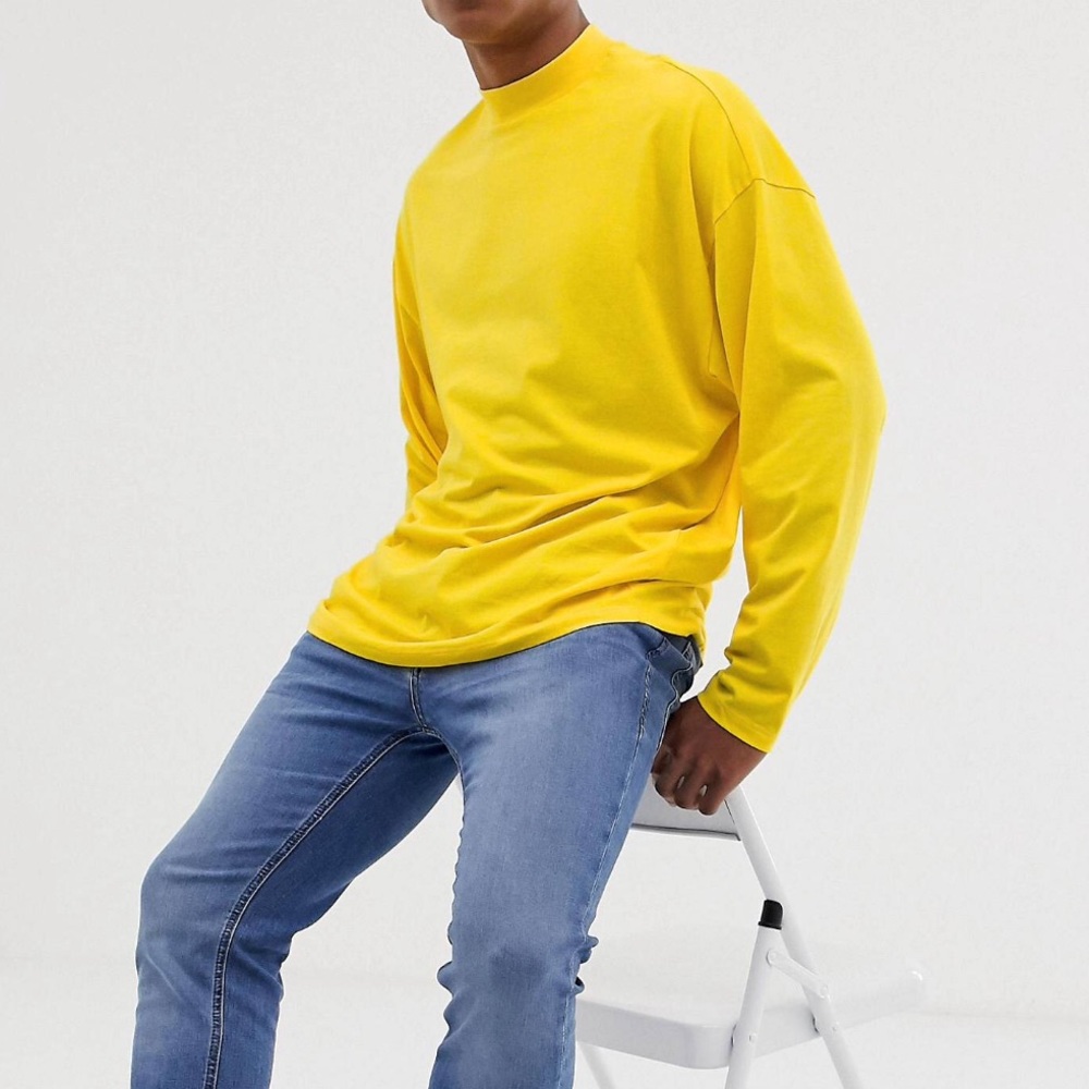 Yellow Men S oversized long sleeve
